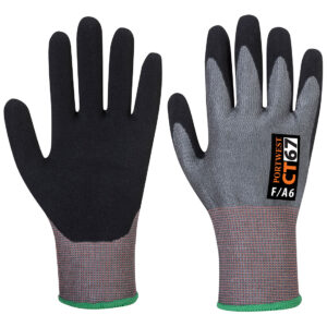 Portwest  CT67 - CT AHR13 Nitrile Foam Cut Glove Grey/Black