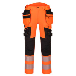 Portwest DX442 - DX4 Hi-Vis Detachable Holster Pocket Trouser Orange/Black