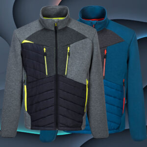 Portwest DX471 - DX4 Hybrid Baffle Jacket Metal Grey Or Metro Blue