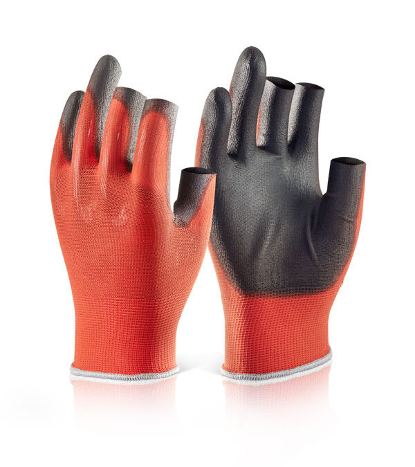 NEW! PU COATED 3 FINGERLESS GLOVE