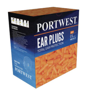 Portwest EP21 - Ear Plug Dispenser Refill Pack (500 pairs ) Orange
