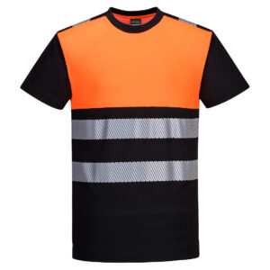 Portwest PW311 - PW3 Hi-Vis Class 1 T-Shirt Black/Orange
