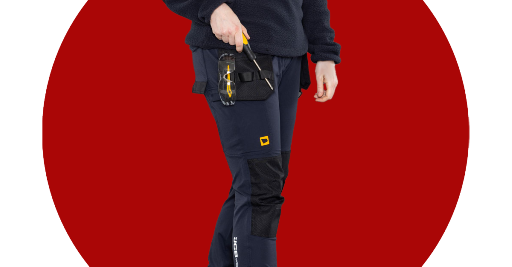 JCB-LADIES-STRETCH-HOLSTER-POCKET-TROUSER-NAVY - Topline Workwear Smart Functionality and Storage
